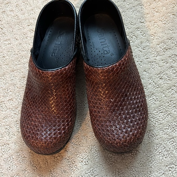 Sanita woven leather CLOGS. - Picture 3 of 5